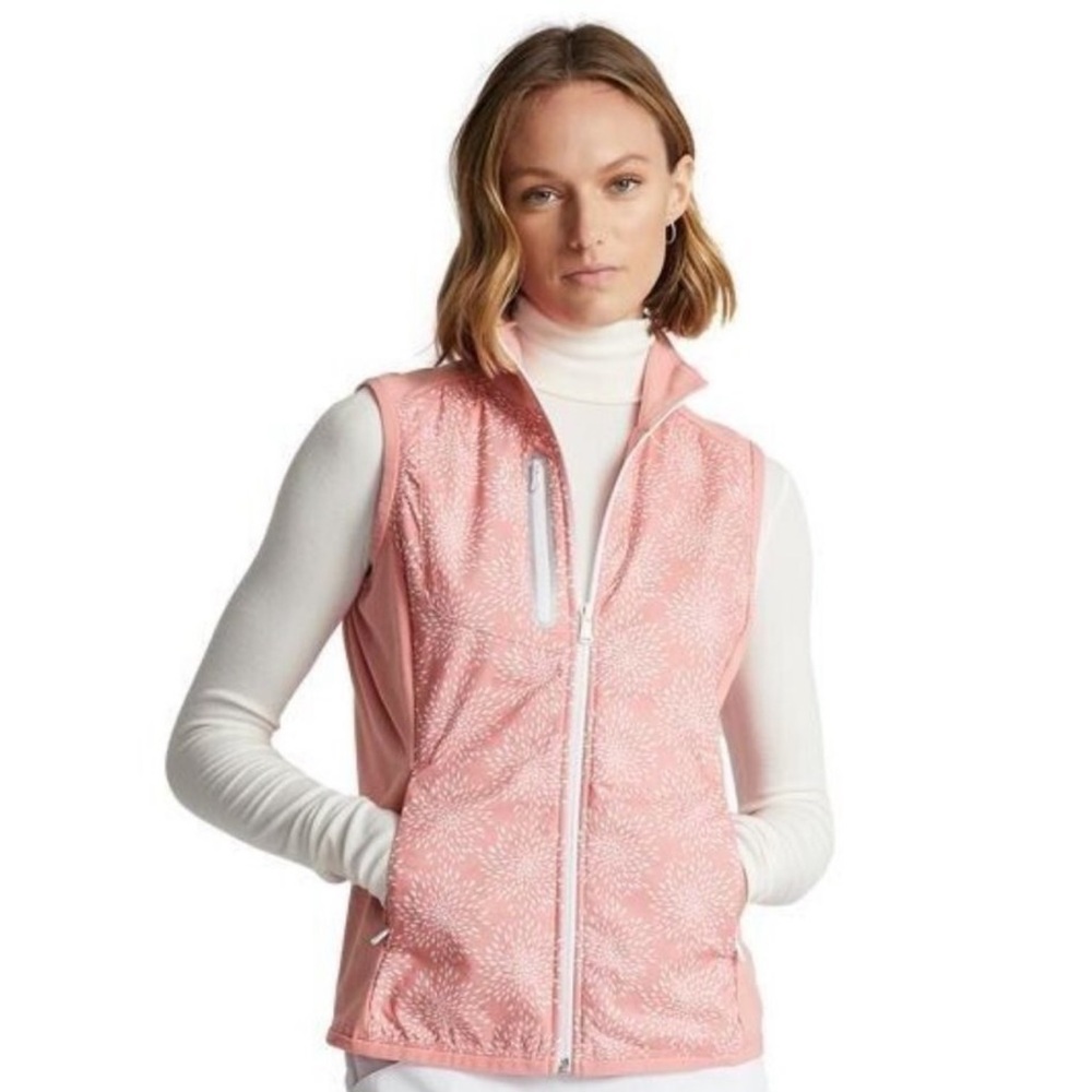 RLX Golf Ralph Lauren Women's xs Printed Terry Sleeveless Full-Zip Vest NWT $178